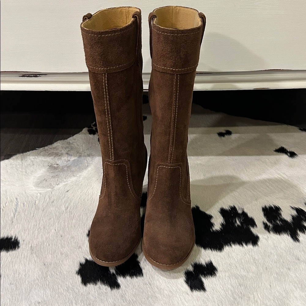 Timberland Suede Brown Heeled Boots